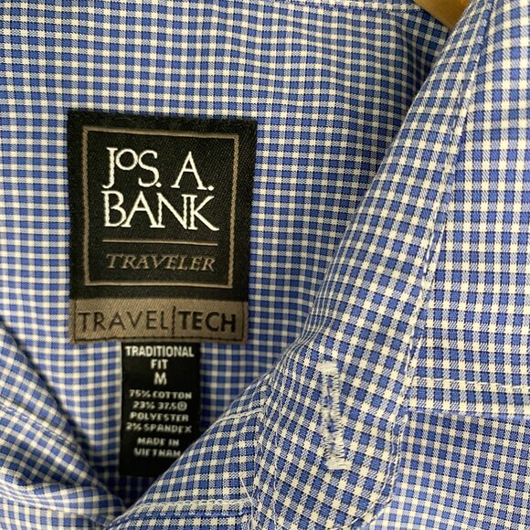 Jos. A. Bank Travel Tech Button-Up Shirt | Size M | Short Sleeve - Picture 4 of 5